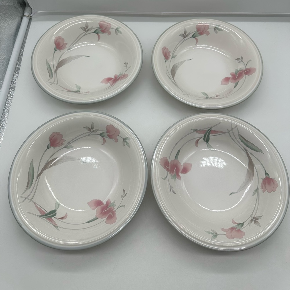 Set of 4 Savoir Vivre May Flowers Coupe Coup Cereal Bowl Bowls 8" Y2314